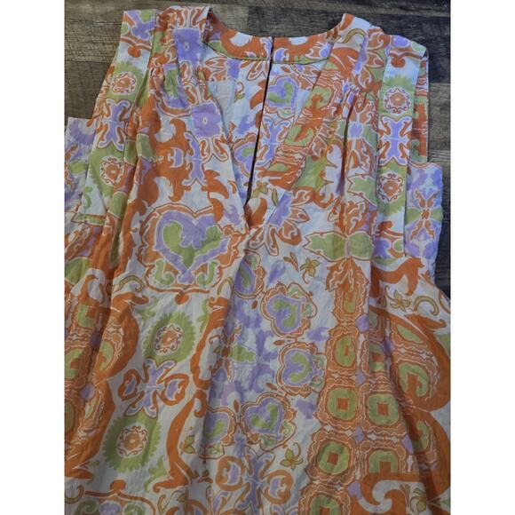 Anthropplogie Maeve Maxi Tunic Dress Size XS Vibrant Comfy Oversized Midi Pocket - Picture 5 of 13